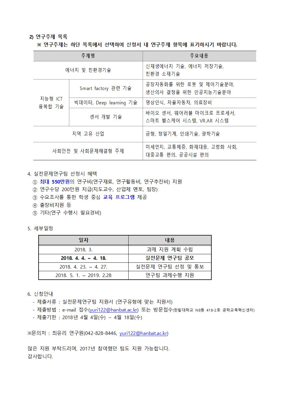 진로선택형 산업 및 공공기술 실전문제연구팀 모집