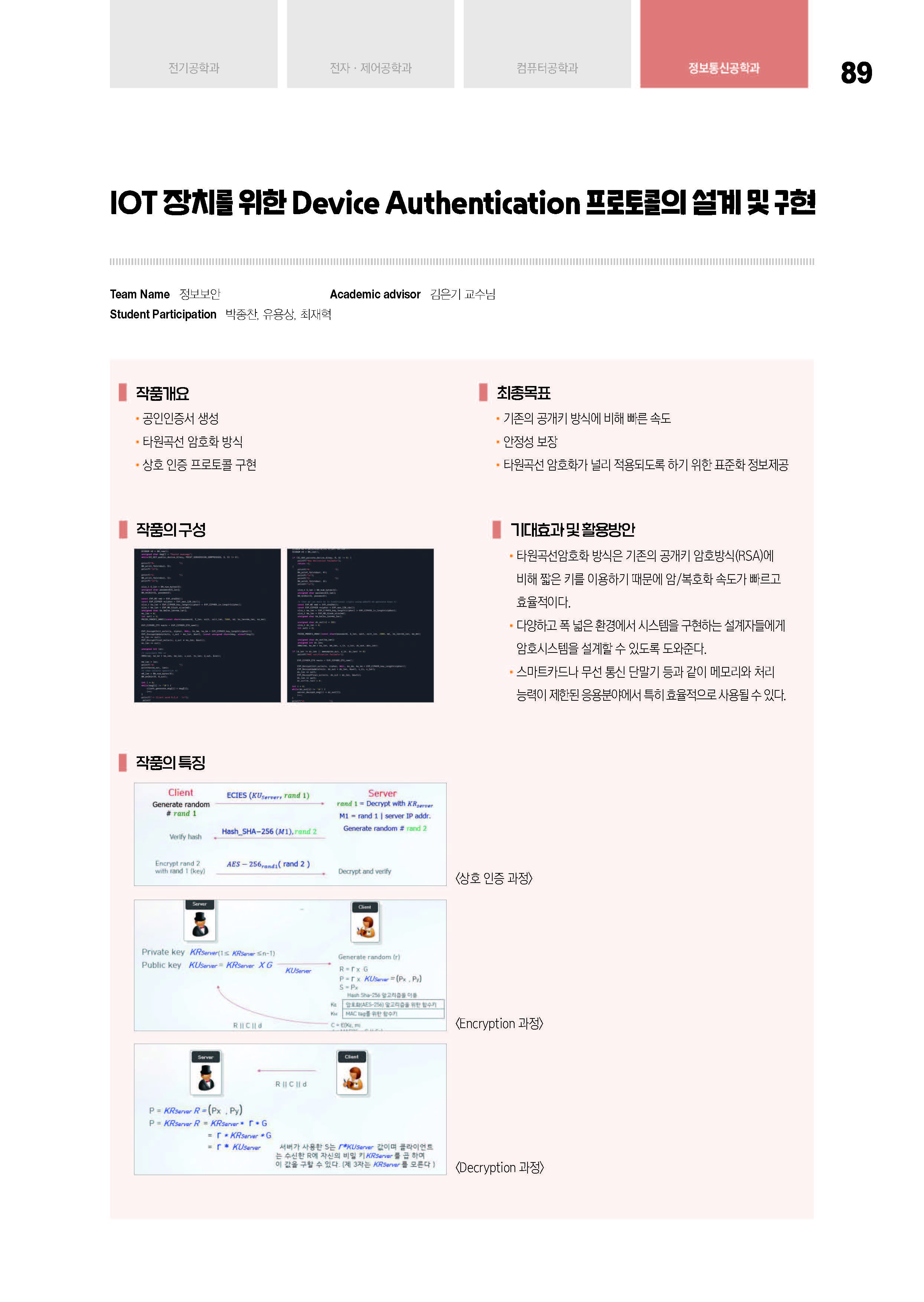 [2020-36] IOT장치를 위한 Device Authentication 프로토콜의 설계 및 구현(김은기교수님 지도) 이미지