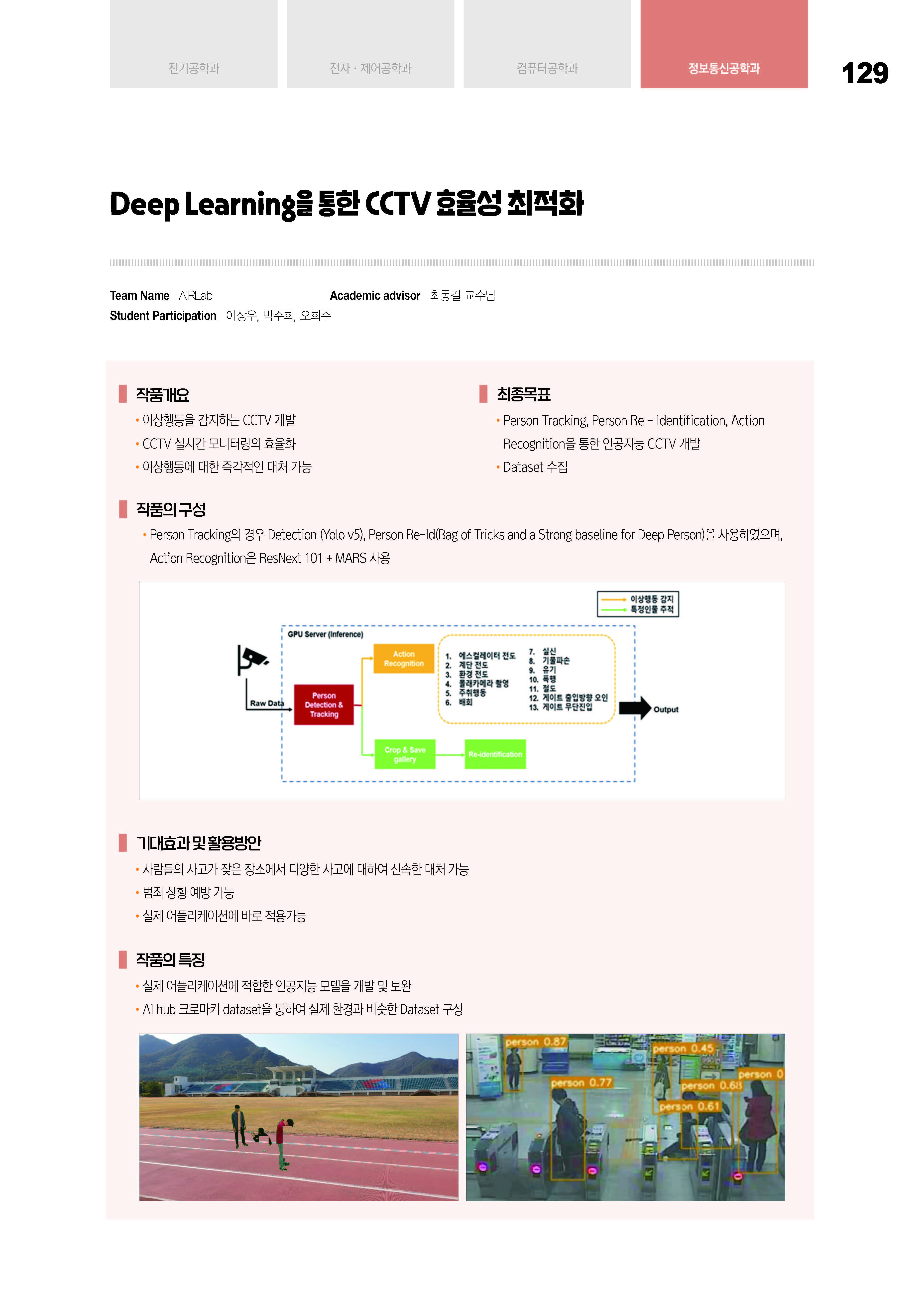 [2020-50] Deep Learning을 통한 CCTV 효율성 최적화(최동걸교수님 지도) 이미지