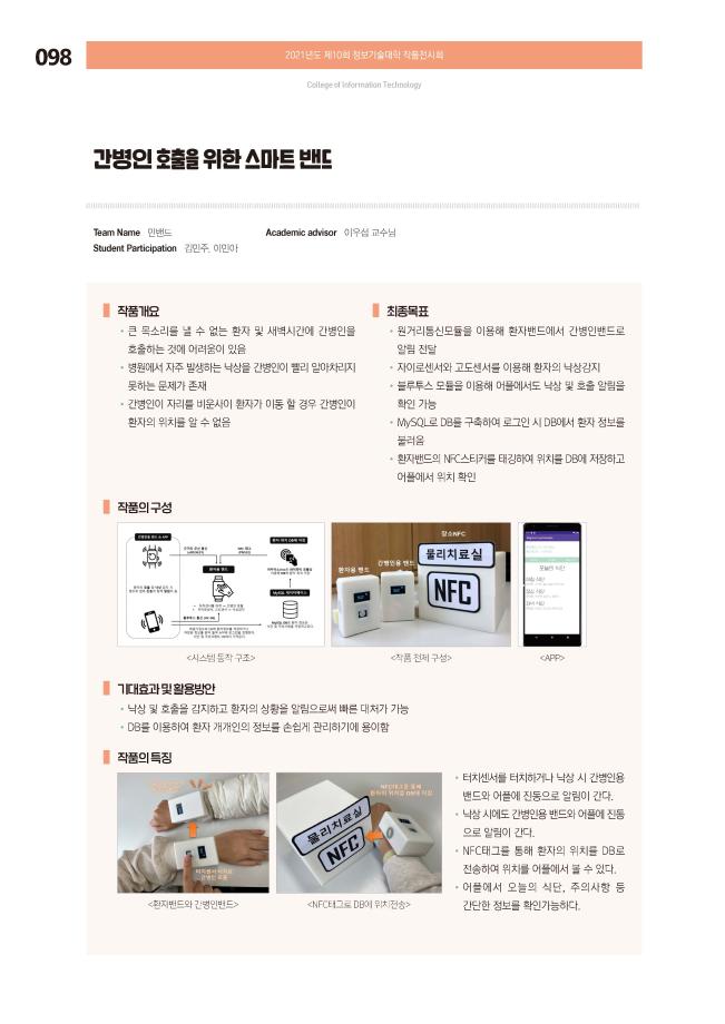 [2021-098] 간병인 호출을 위한 스마트 밴드 이미지